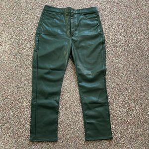 Express High Waisted Faux Leather Slim Ankle Pant